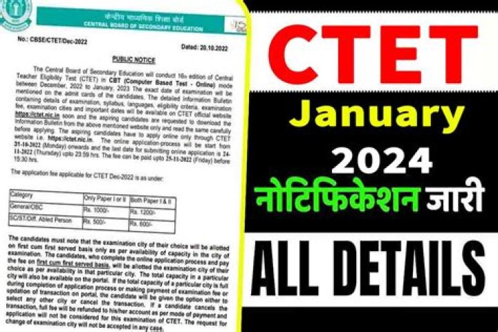 CTET January 2024 Application Form : यहां देखें आवेदन फॉर्म, परीक्षा तिथि