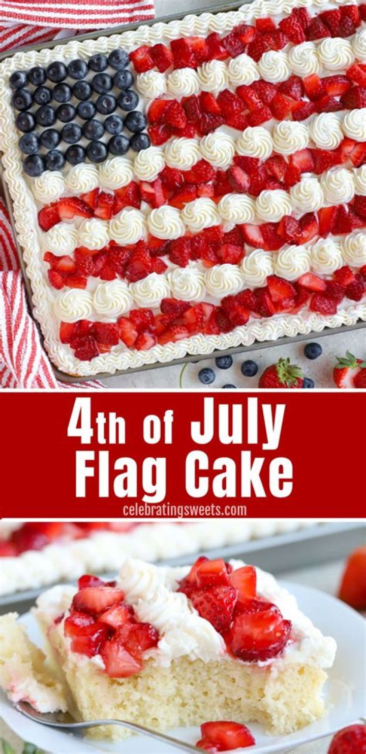 Flag Cake - Celebrating Sweets