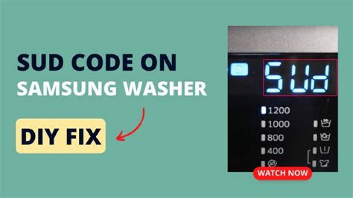 How to Fix Samsung Washing Machine Sud Error, What is It? - SarkariResult