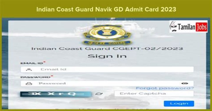 Indian Coast Guard Navik GD Admit Card 2023 : जारी, जल्दी करें डाउनलोड