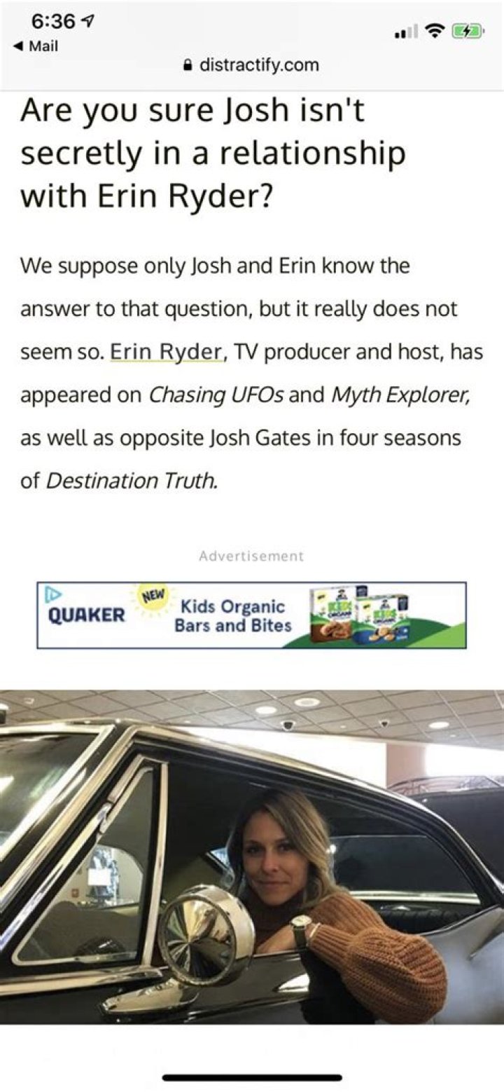 Josh Gates and Erin Ryder Relationship. Know his Wife, Net Worth, Married, Children, Family