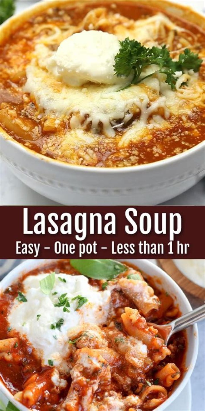 Lasagna Soup (easy, one pot recipe)