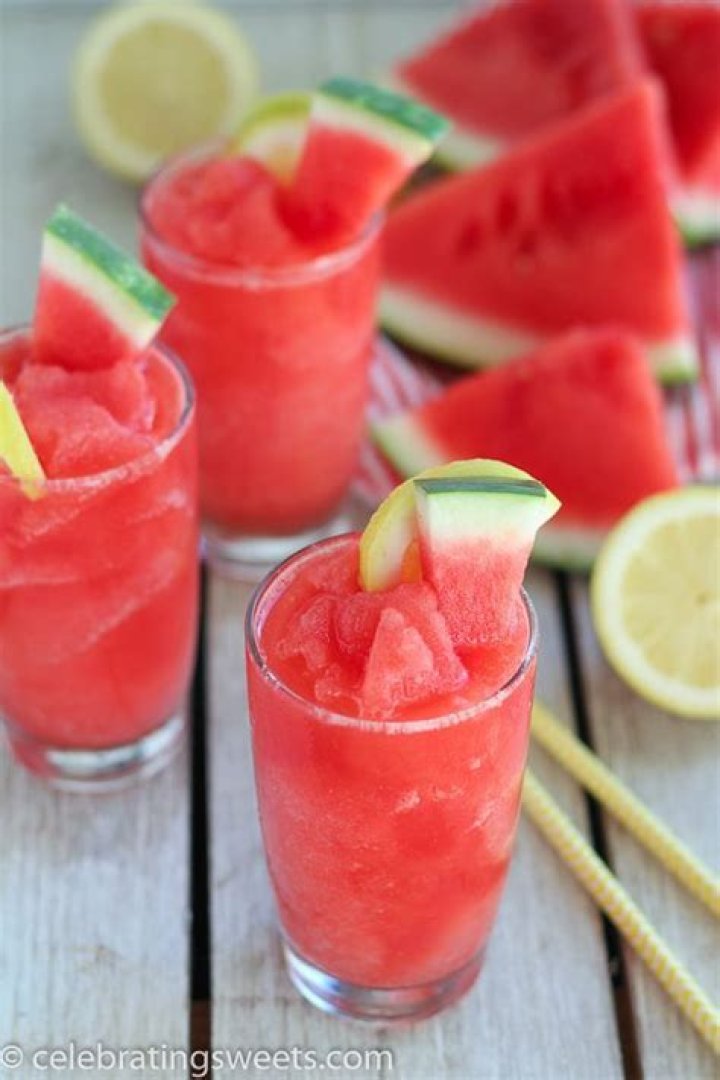 Lemonade Slushie with Frozen Watermelon